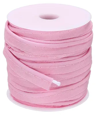 Biasband Baumwolle 1 cm x 22,9 m rosa – Nähband mit Kordel