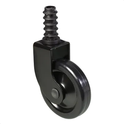 Produktbild von WAGNER Teewagenrolle DESIGN - Durchmesser Ø 50 mm, schwarz, Stift + Hülse Ø 11 mm, Tragkraft 25 kg - 01908501