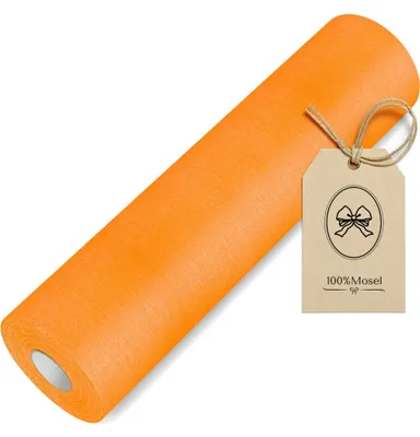 Immagine prodotto di Runner da tavolo in tessuto non tessuto, 100% Mosel, colore arancione (30 cm x 25 m), ideale come tovaglietta