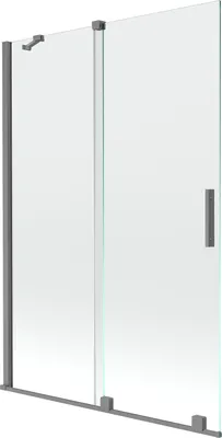 Obrázek produktu pro Mexen Velar dvoukřídlá posuvná vanová zástěna 120 x 150 cm, transparentní, gun metal - 896-120-000-01-95