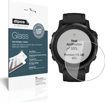 Obrázok produktu pre 2x ochranná fólia pre Garmin fenix 6S Pro - anti-shock 9H fólia dipos Glass plastic glass