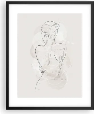 Produktbild von Gerahmtes Poster - Schwarzer Rahmen - Frau Rücken Rücken - 40x50 cm - Wand Bild - Wanddeko - Wandbilder - Kunstposter - Wandposter - Bilderrahmen - Bilder - Kunstdruck - P2BPA40x50-5090