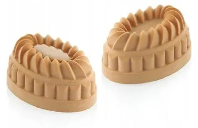 Produktbild von SilikoMart Pleincoeur Oval 145 Silikonform für 6 Cupcakes