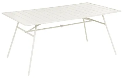 Obrázek produktu pro BELIANI Zahradní stůl světle béžový pozinkovaná ocel 160 x 90 cm s práškovým nástřikem venkovní nábytek moderní