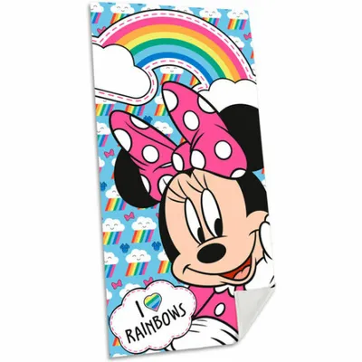 Produktbild von Minnie Mouse Badetuch Regenbögen 70 x 140 cm