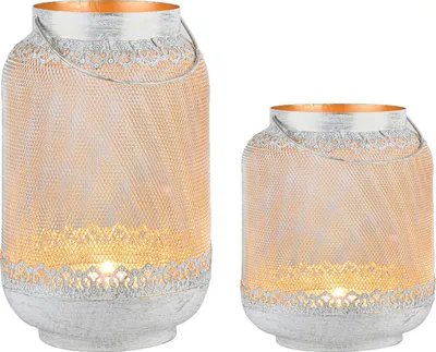 Zdjęcie produktu dla Zestaw 2 dekoracyjnych świeczników ogrodowych Boho