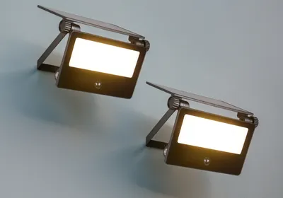Produktbild von 2er Set Solar Wandleuchte Außen mit Bewegungsmelder, Carport Beleuchtung