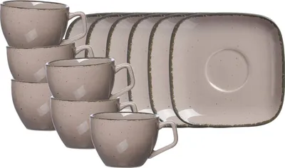 Produktbild von Ritzenhoff & Breker Casa Espressotasse mit Untertasse 6er Set grau