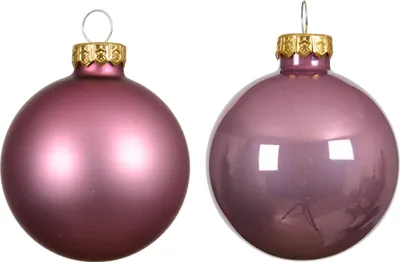 Produktbild von Weihnachtskugeln Glas 10cm 4 Stück - Vintagerosa