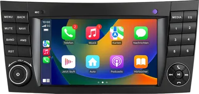 Produktbild von Android Autoradio 7 Zoll 32 GB für Mercedes W211 2002–2009 mit CarPlay & Android Auto Navigation & Bluetooth