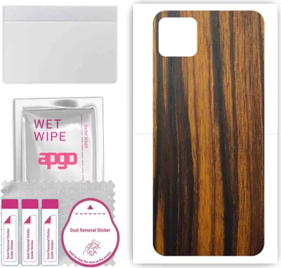 Produktbild von apgo Rückseite Schutzfolie, Skin, kompatibel mit Cubot X20, Hinten Displayschutzfolie aus Vinylfolie, kratzfest, einfache Montage - Tigerwood