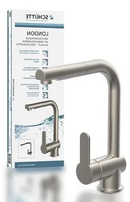 Immagine prodotto di Rubinetto da cucina con doccetta estraibile - Rubinetto girevole a 360 gradi - Acciaio inossidabile - Rubinetto da 298 cm
