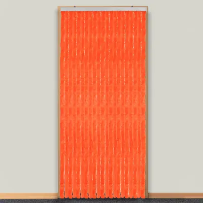 Produktbild von Moritz Flauschvorhang aus Chenille 90 x 200 cm orange Türvorhang als Fliegenschutz Insektenschutz für Camping Wohnwagen