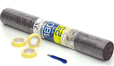 Produktbild von KK Verpackungen® Set Malervlies 25m Kreppband 30mm x 50m Cuttermesser 18mm