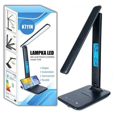 Obrázek produktu pro GOTEL GOT K711N Lampa stolní s teploměrem, hodinami, kalendářem a budíkem