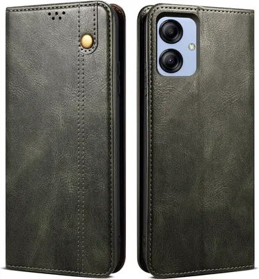 Image de Etui pour Samsung Galaxy A04E, étui en cuir avec fonction stand vert