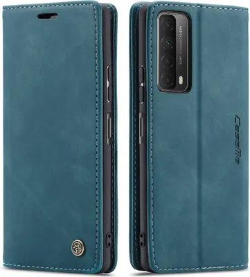 Immagine prodotto di Huawei P Smart 2021 Custodia, LaimTop Retro Custodia in Finto cuoio con funzione Stand Custodia protettiva per Huawei P Smart 2021 Blu