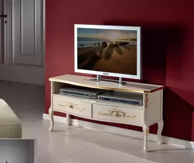 Produktbild von Klassischer Weißer RTV-Schrank Holzmöbel Wohnzimmer Konsole Design