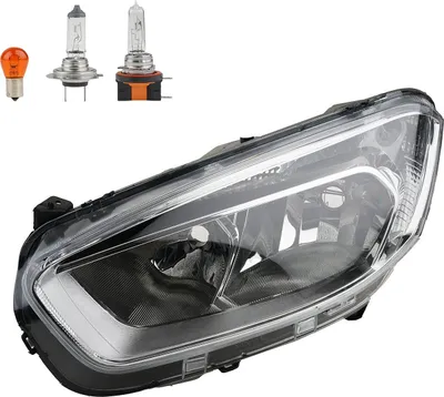 Zdjęcie produktu dla Johns, reflektory lewe + żarówki pasujące do Ford Transit Courier 2014-2018