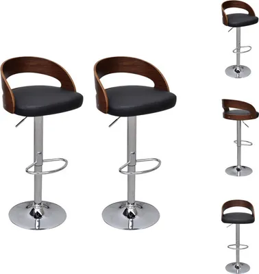 Immagine prodotto di vidaXL Sgabello da bar 2 pezzi in legno curvato - sgabello da bar