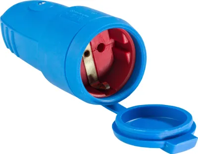 Produktbild von as-Schwabe Gummi-Kupplung Schutzkontakt ohne Kabel max. 2,5mm² 230V Blau IP44