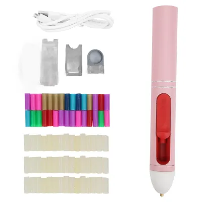 Obrázok produktu pre Mini lepiaca pištoľ, bezdrôtová, v tvare pera, s dobíjateľnou lítiovou batériou 2200 mAh cez USB