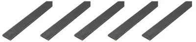Produktbild von Alberts 5 x Flachstange, Stahl roh, 16 x 2 mm, Länge 1 m