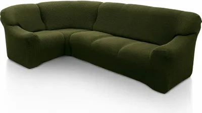 Zdjęcie produktu dla SOFASKINS super elastyczny pokrowiec na sofę narożną, zmywalny, wysokiej jakości, z ekskluzywnym wzorem, oddychający, pokrowiec na sofę, wymiary (340-540 CM), kolor trawiasty