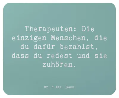 Produktbild von Mr. & Mrs. Panda Mouse Pad Spruch Wunderbare Therapeutin - Meeresbrise - Geschenk, Einfühlungsvermögen, Berufsleben, Mousepad, pc, computer, Berufe, Mauspad, Beruf