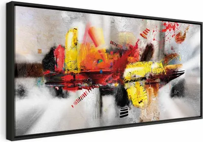 Produktbild von Italienischer Leinwand Leinwandbild - Hit and Sunk 100x50 cm Abstrakt a-A-0320-b-a
