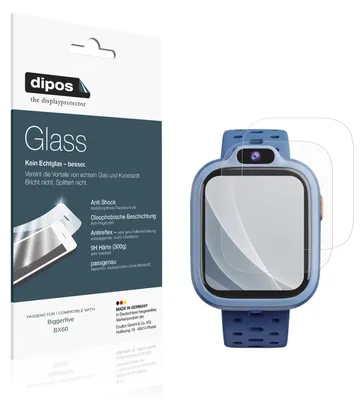 Produktbild von 2x Schutzfolie für Biggerfive BX60 matt - Anti-Shock 9H Folie dipos Glass Kunststoffglas