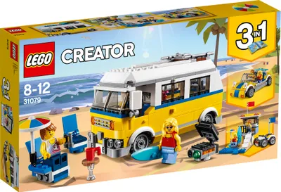 Obrázek produktu pro LEGO Creator Expert Creator 3in1 Sunshine Surfer Van Set, Sada na stavění, 8 rok/roky, 379 kusů, 568 g