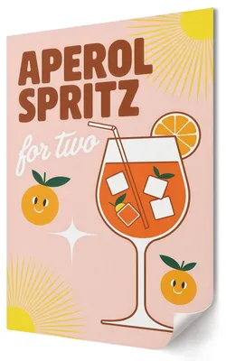Produktbild von Aperol Spritz- Kunstdruck A4 - Humorvoll, Popkultur- Wandbild für Wohnzimmer Schlafzimmer & Flur, Modernes Poster Wanddeko, Ungerahmt
