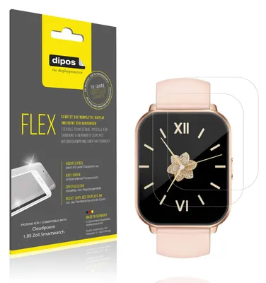 Zdjęcie produktu dla 2x dipos Flex Cloudpoem 1.85 Zoll Smartwatch