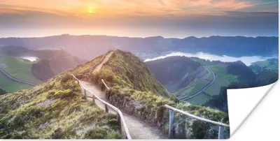 Produktbild von MuchoWow® Poster Berge - Sonne - Natur 160x80 cm - Foto Poster