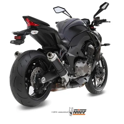 Image de MIVV GP noir Slip-On double échappement approuvé pour KAWASAKI Z 1000/Z 1000 R Edition