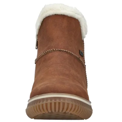 Produktbild von Rieker Damen Winterboot Stiefelette Reißverschluss Warmfutter Ziernaht 74260, Größe:39 EU, Farbe:Braun