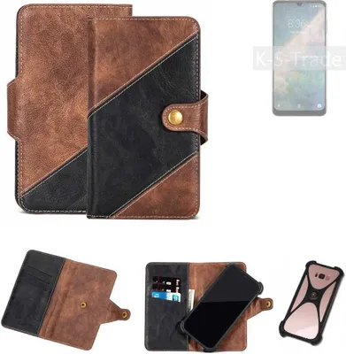 Produktbild von K-S-Trade Handyhülle Schutzhülle Bookstyle Case kompatibel mit ZTE Blade 10 Prime Klapphülle Cover Hülle Schutztasche 1x