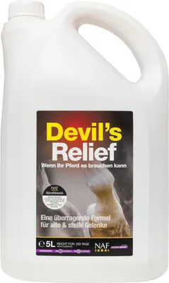 Produktbild von NAF Devils Relief Nahrungsergänzungsmittel für Pferde mit Teufelskralle 5 L