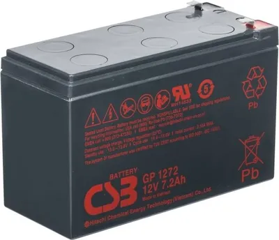 Image de Batterie de secours CSB Pb VRLA AGM 12V/7,2Ah (GP1272 F2)