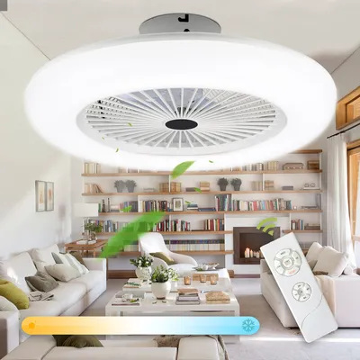 Obrázok produktu pre Jopassy Stropný ventilátor 80w Stropné svietidlo Diaľkové ovládanie Časovač Stmievateľný LED ventilátor Moderné