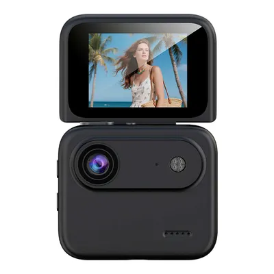 Produktbild von Action Kamera Mini Actioncam mit Klappdisplay, 140° Weitwinkel, 1/4-Zoll Stativgewinde für Vlog, Fahrrad, Reisen und Outdoor
