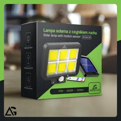 Zdjęcie produktu dla Lampa uliczna ARSA GO 250 W 1000 lm zasilanie bateryjne, solarne