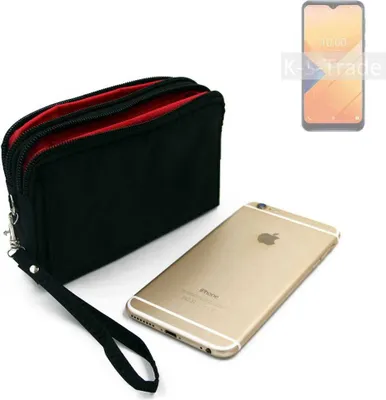 Produktbild von K-S-Trade Schutz Hülle Handy Hülle kompatibel mit Wiko Y81 Gürteltasche Travelbag Handytasche mit Zusatzfächern, schwarz