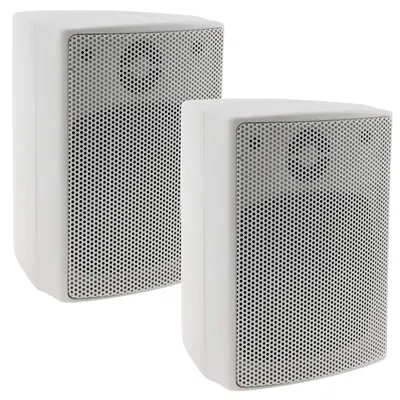 Productafbeelding van 2-Weg Luidspreker Wit - 40 Watt Vermogen - 8 Ohm Impedantie - Kunststof Materiaal - Wandmontage - Satelliet Speaker