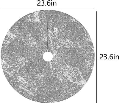 Produktbild von Zanvin Weihnachtsbaumdecke, 61 cm (24 Zoll), Pailletten-Baumdecke, Samt-Baumdecke, Glitzernde Baumdecke für kleine Weihnachtsbäume, Personalisierte Weihnachtsbaumdecke, Matte für Weihnachtsdekoration