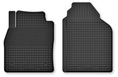 Image de Tapis avant en caoutchouc pour Mazda 2 II 2007-2015 (hayon) – 2 pièces, noirs, semi-universel, adapté