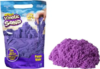 Zdjęcie produktu dla Kinetic Sand KNS RFL 2lb Colour Purple GML, Piasek kinetyczny dla dzieci, 3 lat(a), Nietoksyczne, Fioletowy