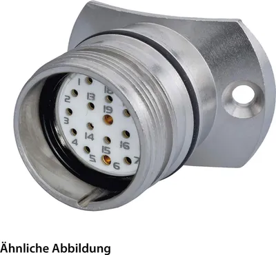 Produktbild von HUMMEL SET inkl. Kontakte M23 Signal Gerätesteckverbinder Radius 29mm Einlöt gerade Polzahl 9-pol. 1+8, Buchse mit