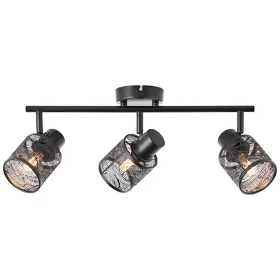 Productafbeelding van Zwarte plafondlamp Bano 3-lichts